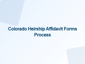 Colorado Heirship Affidavit Process Resources